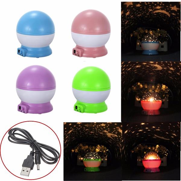 New Rotation Star Sky Romantic Room Light Lamp Night Projector