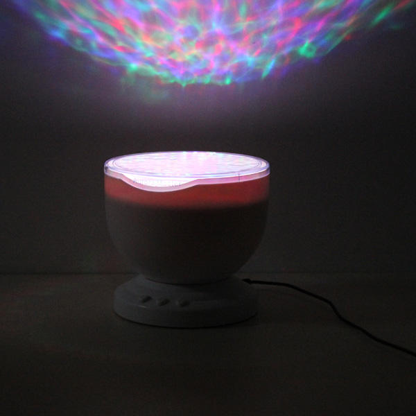 Colorful Led Aurora Ocean Waves Projector Music Night Light Lamp