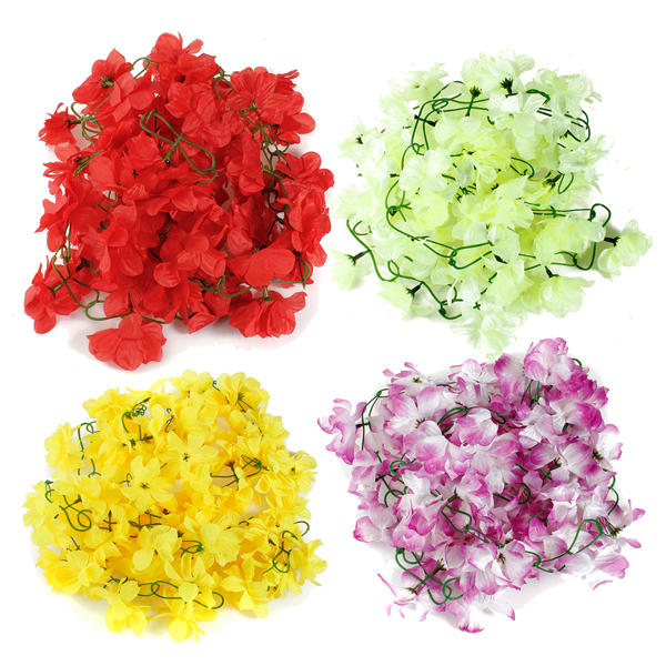 2m Artificial Silk Azalea Flowers Vine Plants Garland Wedding Home Decor