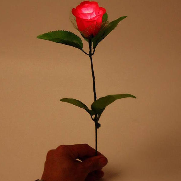 LED Rose Simulation Luminous  Plastic Rose Valentines Party Home Deocration