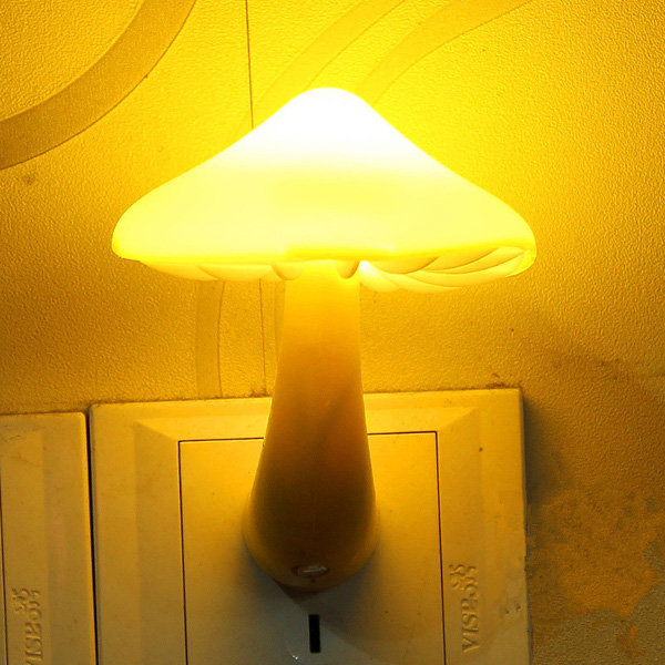 Mini Mushroom Wall Night Light Light Control Bedroom Lamp