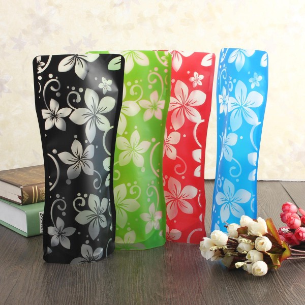 Colorful Unbreakable Flat Foldable Reusable  Home Office Shop Decor Flower Vase