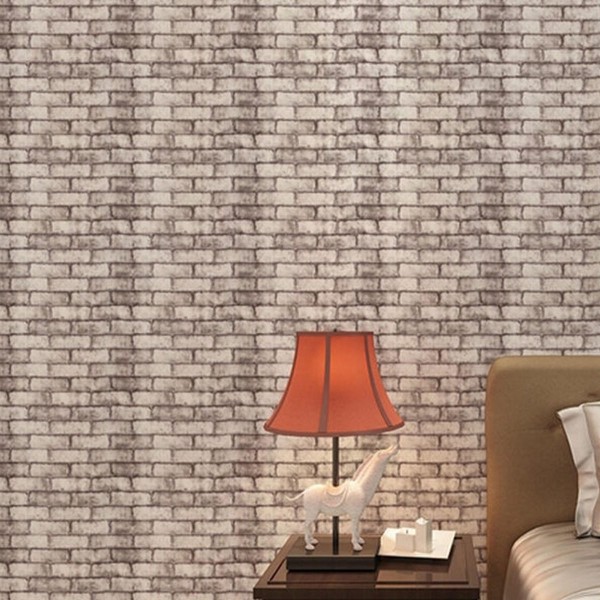 3D Roll Natural Embossed Creative Brick Wall Wallpaper Home Decor TV Background Sticker