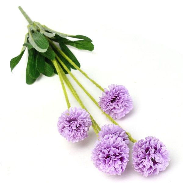 5 Heads Lavender Ball Artificial Silk Flowers Bouquet Simulation Home Wedding Party Decor Gift