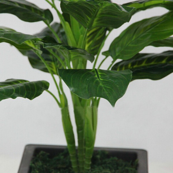 50cm Lifelike Leaves Evergreen Artificial Plant Simulation Flowers Bush Potted Flower Home Decor