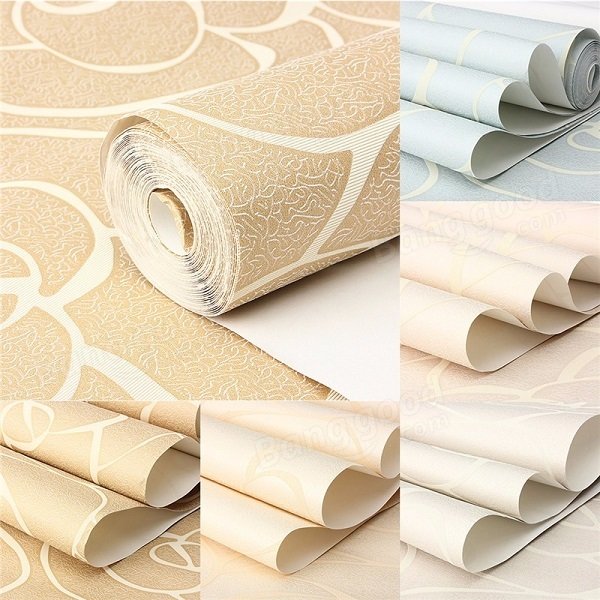 3D Multicolor Modern Flower Textured Wallpaper Simple Embossed Wallpaper