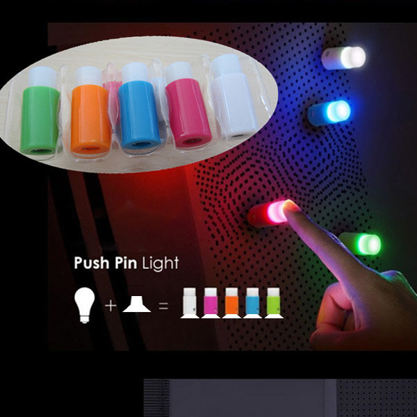 5PCS Creative Colorful Mini Sucker Lamp Night Light LED Refrigerator Window Decor