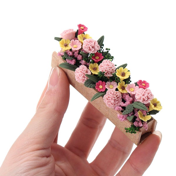 1:12 Doll House Aertificial Miniature Clay Flower Plant Pot DIY Craft Ornament Garden Decor