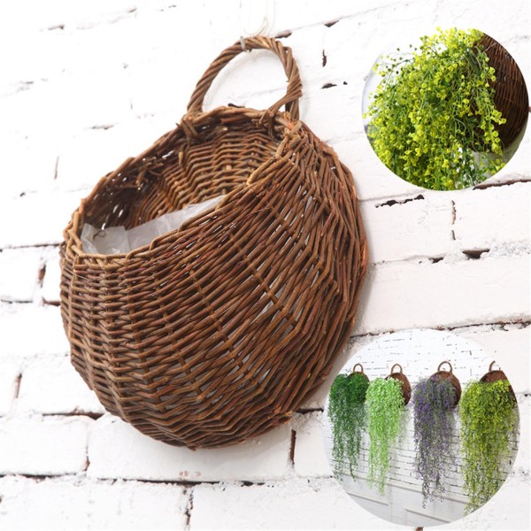 Flower Planter Wall Hanging Basket Ornamental Vases Garden Outdoor Indoor Holder Home Decoration