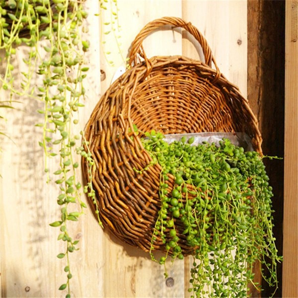 Flower Planter Wall Hanging Basket Ornamental Vases Garden Outdoor Indoor Holder Home Decoration