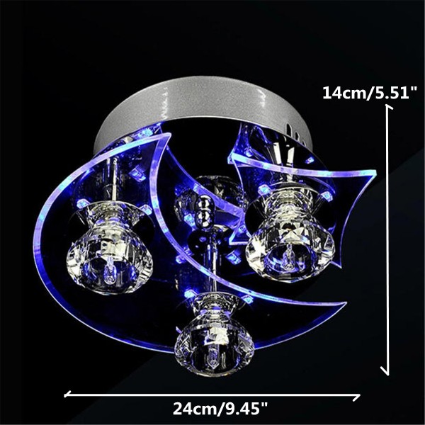 Retro Dining Room Crystal Chandelier Ceiling LED Light Pendant Moon Star Lights