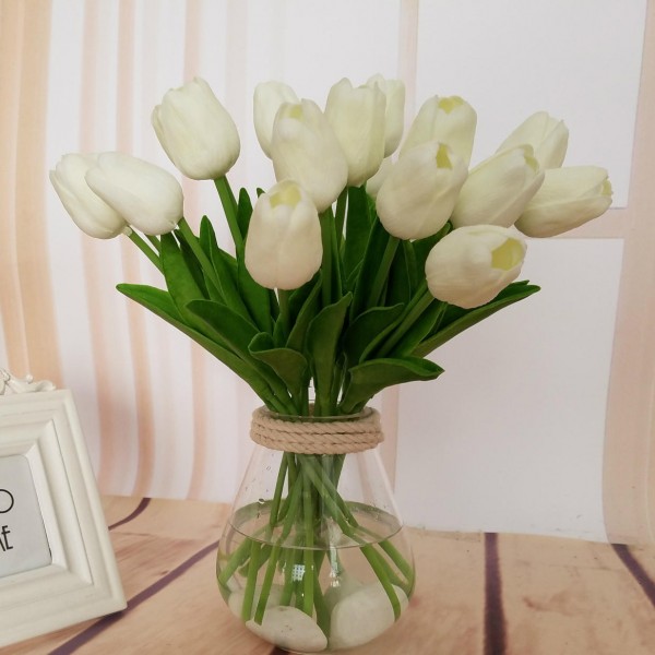 Single Branch Mini Tulip Artificial Flowers Fake Flower for Home Wedding Decoration