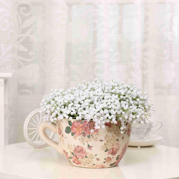 Single Branch Baby's Breath Artificial Flowers Fake Flower for Home Wedding Decoration Shooting Props