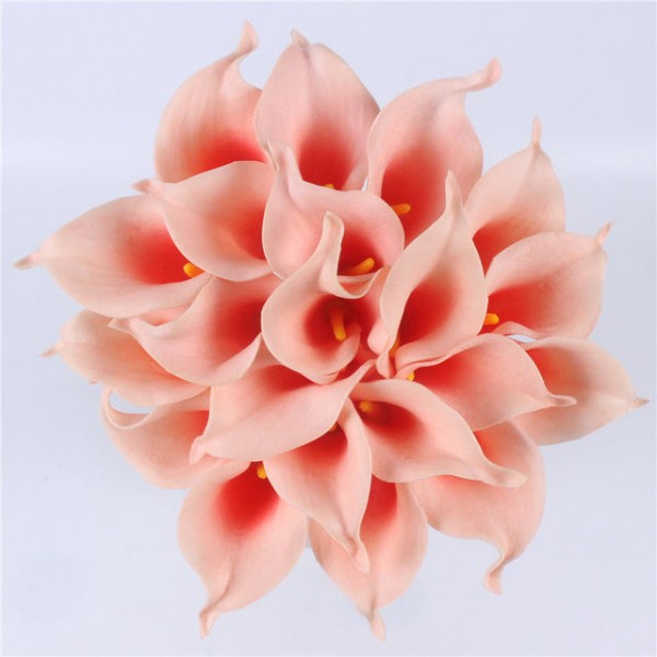 Natural Real Touch Flower Bouquet Calla Lily Wedding Decoration Fake Flower For Home Party Festival Decor 8 Colors Artificial Flowers