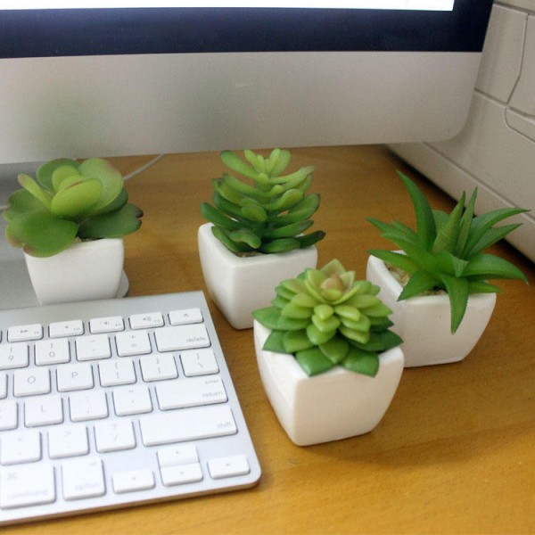 Simulation Mini Plant Small Potted Four Colors Optional