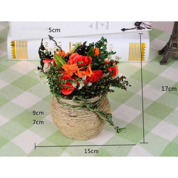 Hemp Roses Simulation Flower Plant Potted Suit Wedding Dress Decoration