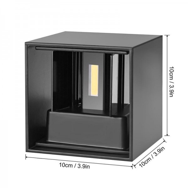 Loskii DX-CT1 AC 220V Waterproof 7W Aluminum Cube COB LED Wall Lamp Light Modern Home Lighting Indoor Outdoor Decoration Light