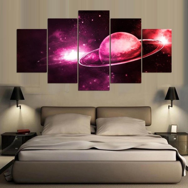 5  Cascade Red Planet Canvas Wall Painting Picture Home Decoration Without Frame Including Installat