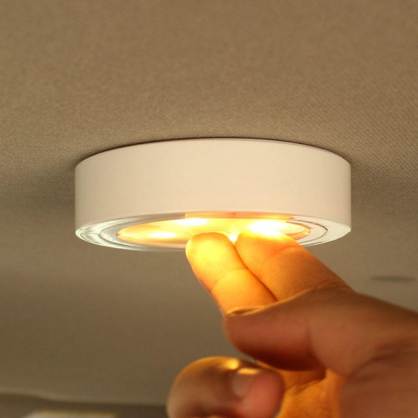 4 LED Touch Night Lights Cordless Stick Tap LED Wall Light Lamp for Indoor Car Battery Powered