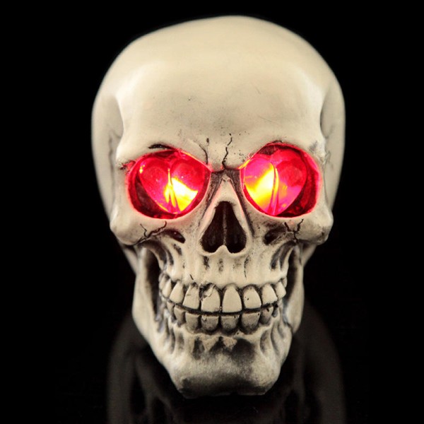 Halloween Human Prop Resin Skull LED Night Lights Decorative Novelty Pranksters Halloween Supplies