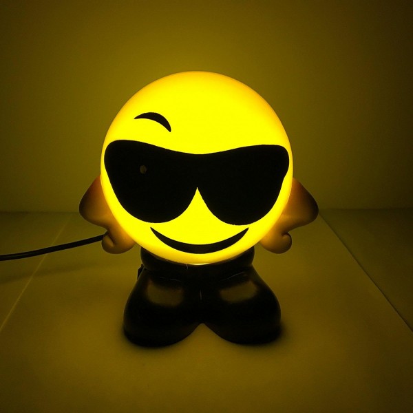 Emoji LED Small Night Lights Smiley Face Bed Lamps USB Charging Gifts