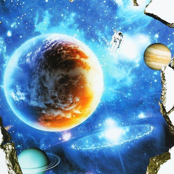 3D Sticker Outer Space Wall Stickers Home Decor Mural Art Removable Galaxy Wall Decals