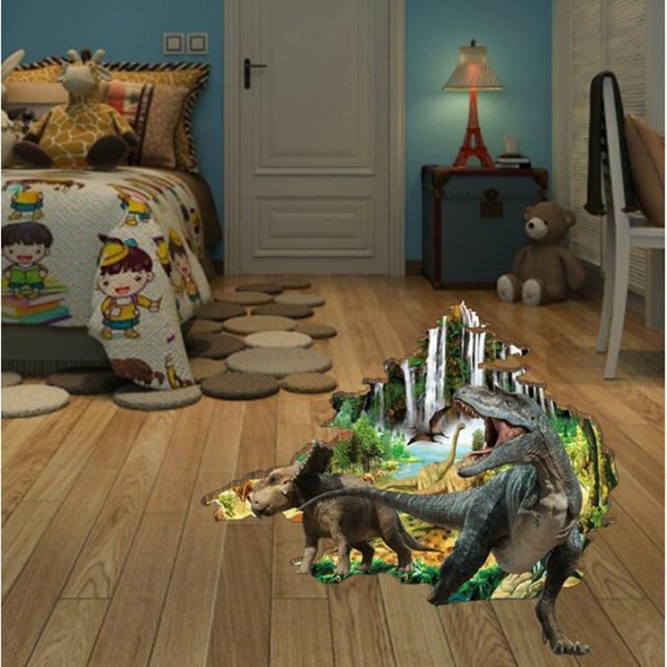 Miico 3D Creative PVC Wall Stickers Home Decor Mural Art Removable Dinosaur Wall Decals