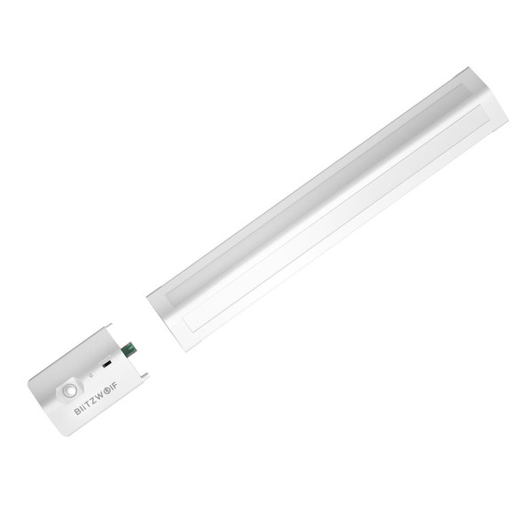 BW-LT8 PIR Light Motion Sensor LED Cabinet Light Removable Lithium Battery 3000K Color Temperature for Bathroom Bedroom Storage Room Stick-on Stairs Step Light Bar