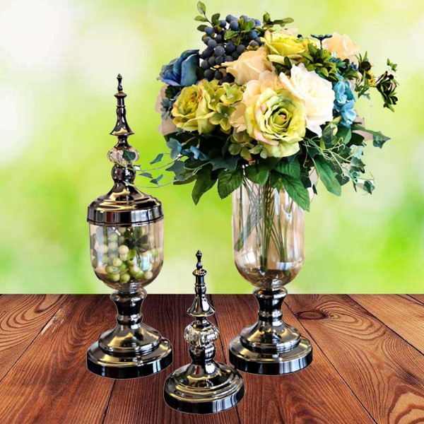 European Glass Flower Vase Floral Holder Wedding Party Home Office Decorations