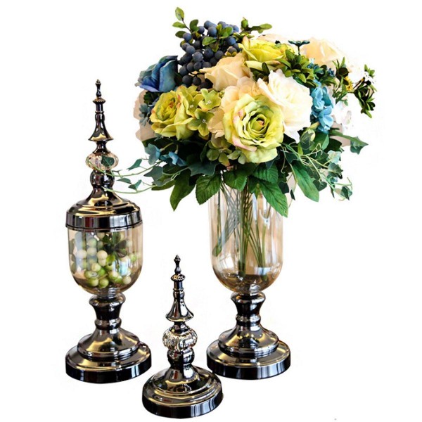 European Glass Flower Vase Floral Holder Wedding Party Home Office Decorations