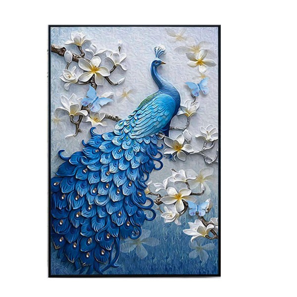 5D Peacock Diamond Paintings Embroidery Cross Stitch Home Craft Decor 23.6&quot;x15.7&quot;