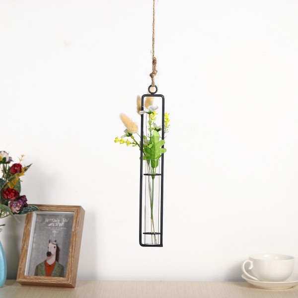 Hanging Tube Glass Flower Vase Planter Terrarium Container Hydroponic Pot Plant Vase Home Decoration